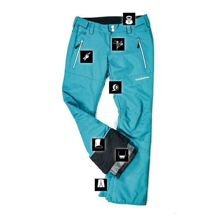 Horsefeathers dámské snowboardové kalhoty Avril - scuba blue